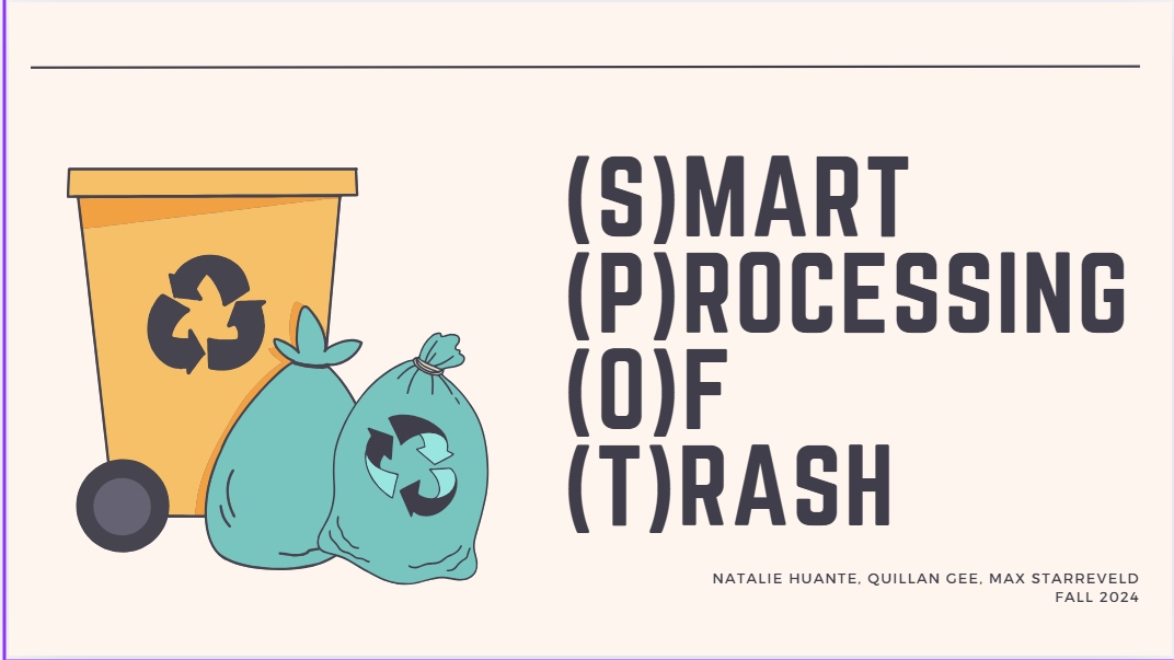 first slide of trash sorting project presentation